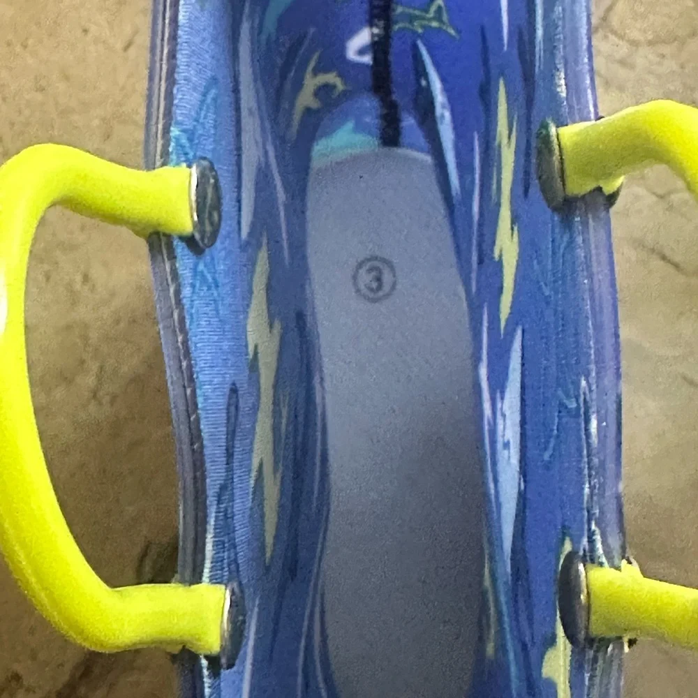 Toddler Shark Rain Boots Blue Waterproof Rubber Boots Kids Puddle Boots Size 3
